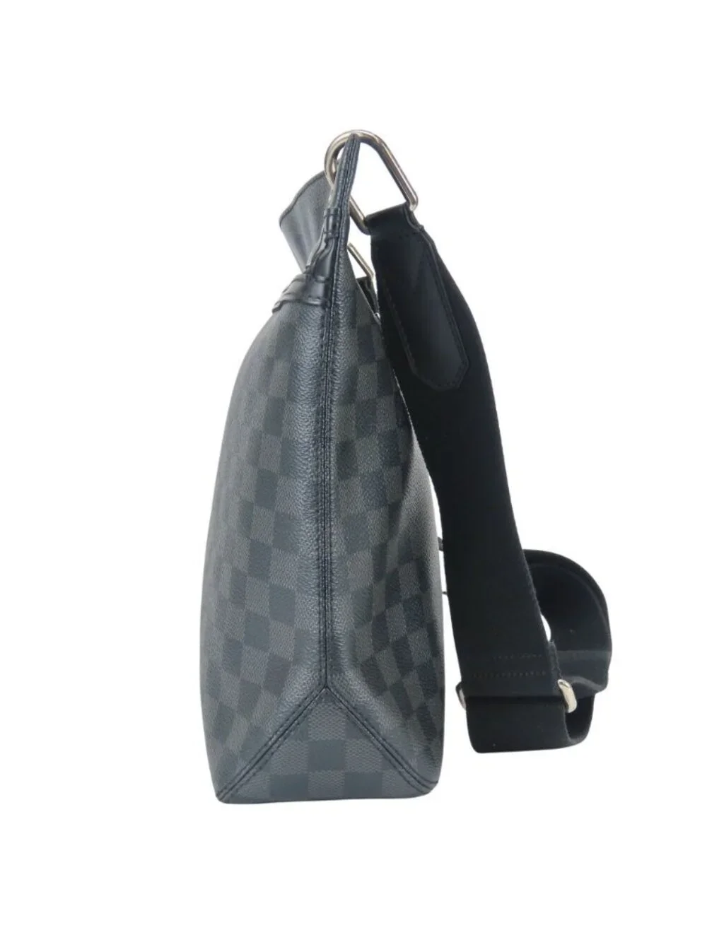 Louis Vuitton Shoulder Bag Hunter Damier Graphite Leather Black Gray Crossbody